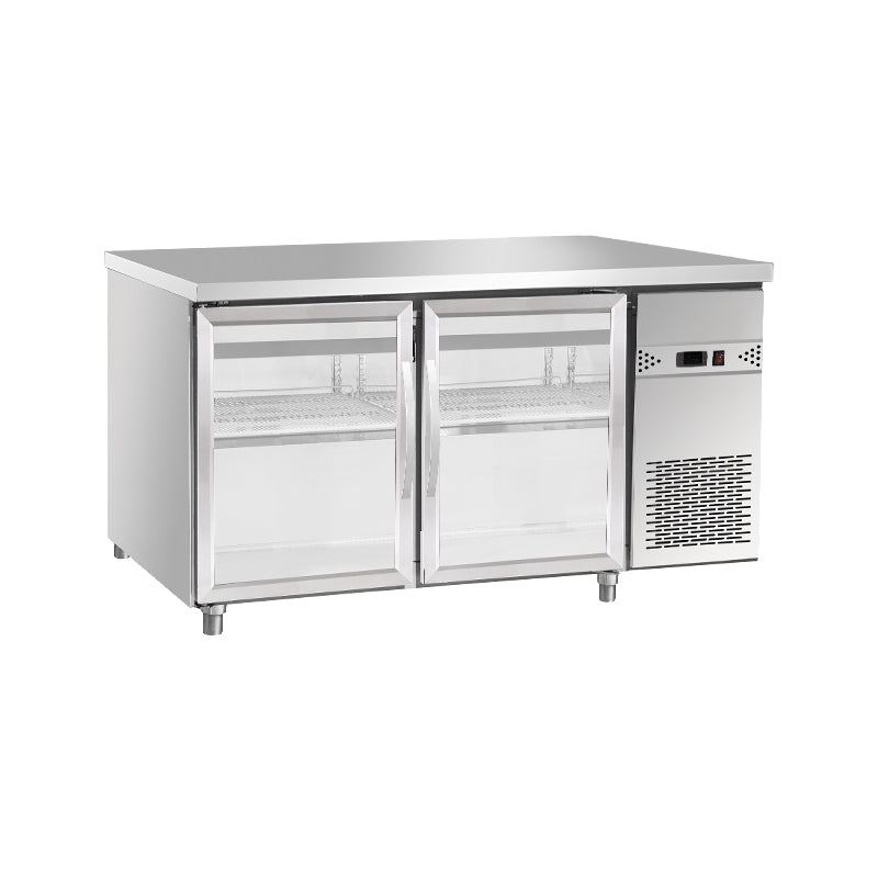 1350mm Glass Door Counter Top Freezer