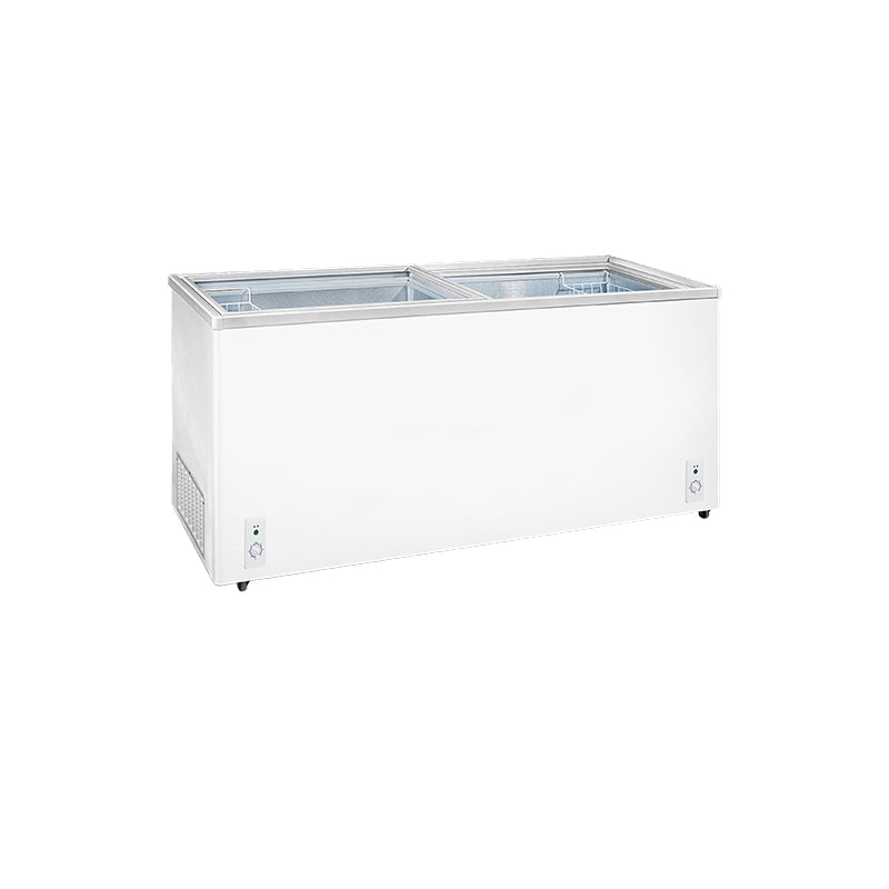 1375mm 2 Glass Door Chest Freezer Flat Top