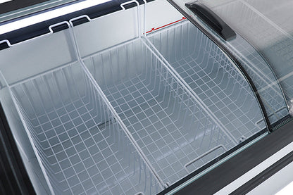 1475mm Suppermarket Curved Glass Door Island Freezer