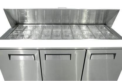 1841mm 3 Door Sandwich And Salad Prep Refrigerator Mega Top