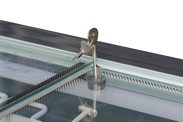 1615mm Curved Glass Door Island Freezer