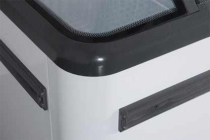 1615mm Curved Glass Door Island Freezer