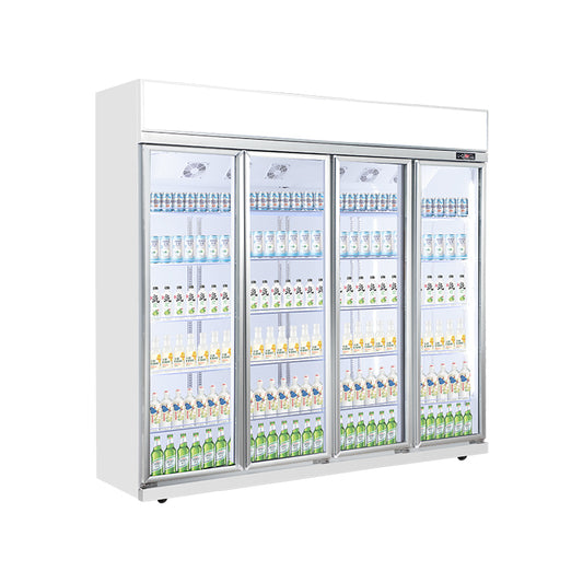 2200mm Glass Door Refrigerator Top Mounted Chiller