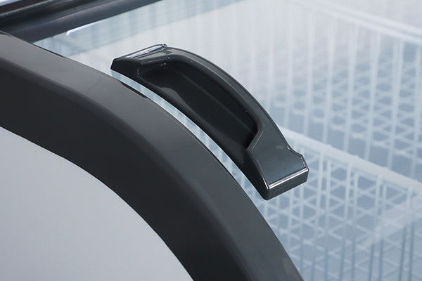 2000mm Curved Glass Door Island Freezer Double Open Side