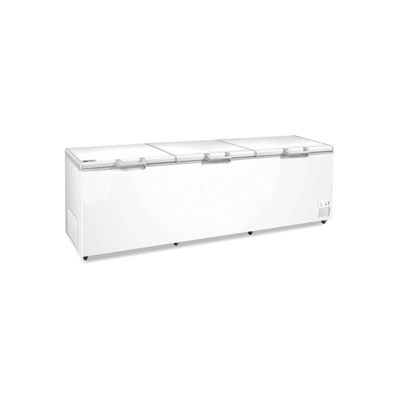 Congelador tipo cofre con 3 puertas sólidas de 3305 mm