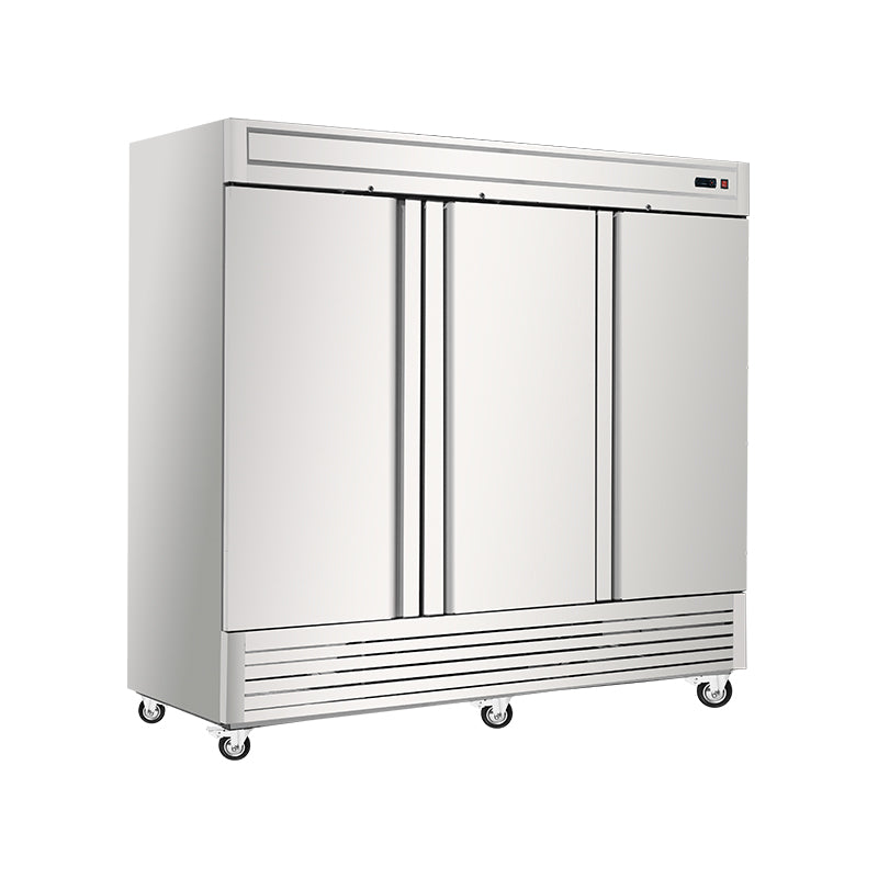 2100mm 3 Solid Door Reach In Refrigerator Freezer