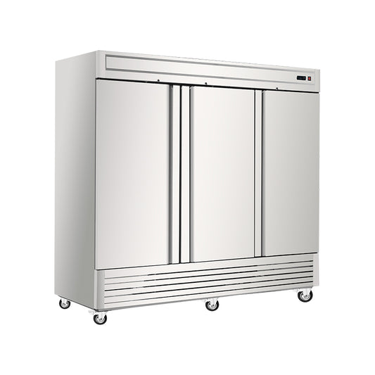 2100mm 3 Solid Door Reach In Refrigerator Freezer