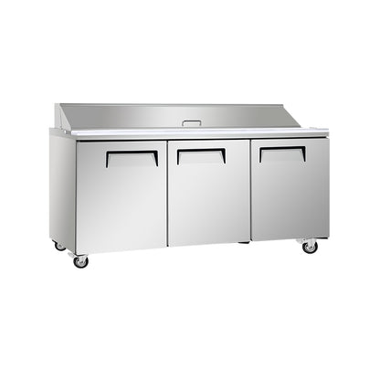 1841mm 3 Door Sandwich And Salad Prep Refrigerator Mega Top