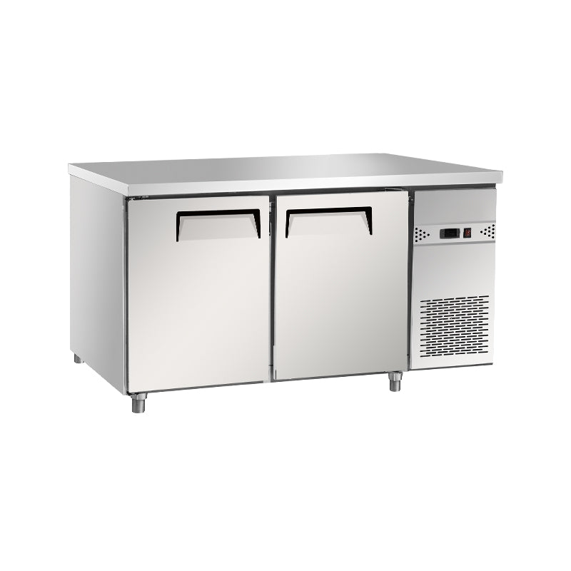 1350mm 2 Solid Door Fan Cooling Undercounter Refrigerator