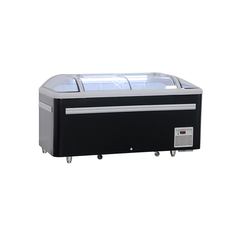 1475mm Suppermarket Curved Glass Door Island Freezer