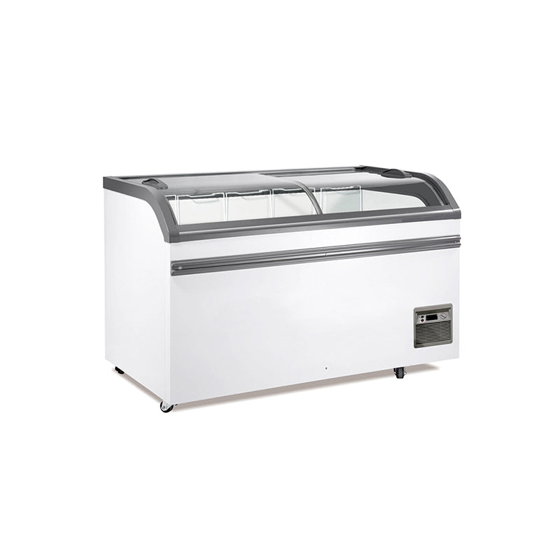 1475mm Suppermarket Curved Glass Door Island Freezer