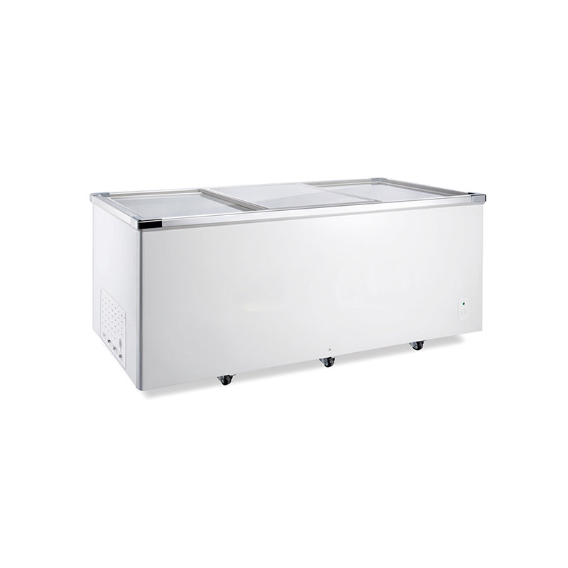 2000mm Suppermarket Flat Glass Top Island Freezer